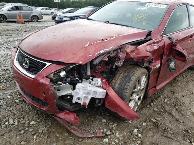 JTHBK262065019102 - 2006 LEXUS IS 250 RED photo 9