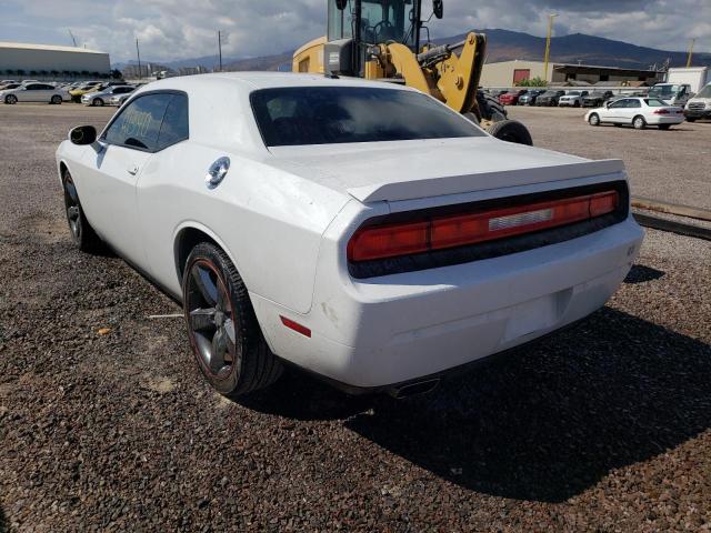 2C3CDYAG1EH254206 - 2014 DODGE CHALLENGER WHITE photo 3