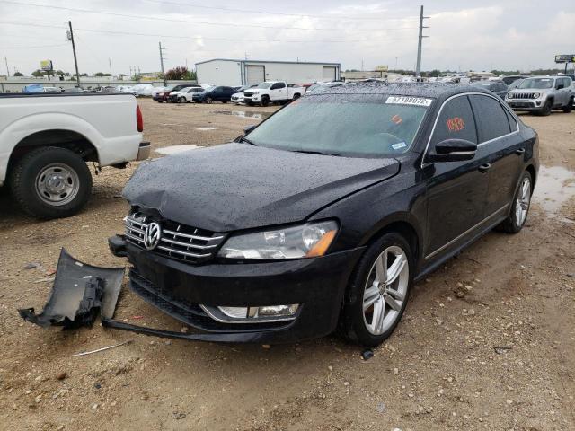 1VWCN7A33EC003896 - 2014 VOLKSWAGEN PASSAT SEL BLACK photo 2