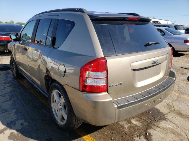 1J8FF47W57D185409 - 2007 JEEP COMPASS TAN photo 3