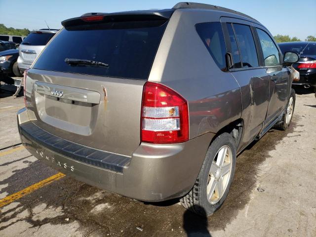 1J8FF47W57D185409 - 2007 JEEP COMPASS TAN photo 4