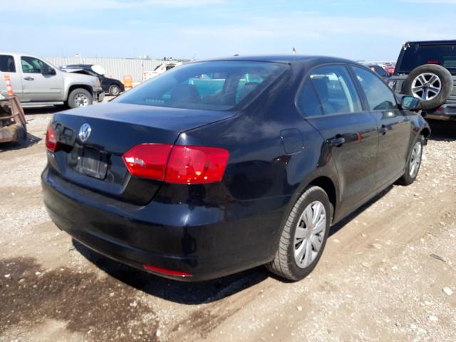 3VW2K7AJ6CM355028 - 2012 VOLKSWAGEN JETTA BASE BLACK photo 4