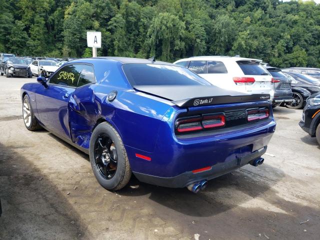 2C3CDZBTXLH227004 - 2020 DODGE CHALLENGER BLUE photo 3