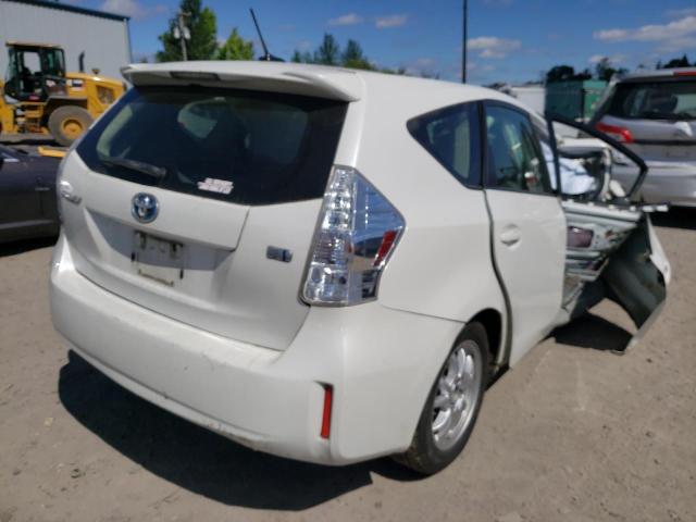 JTDZN3EUXC3182881 - 2012 TOYOTA PRIUS V WHITE photo 4