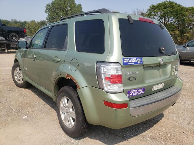 4M2CU81188KJ03443 - 2008 MERCURY MARINER GREEN photo 3