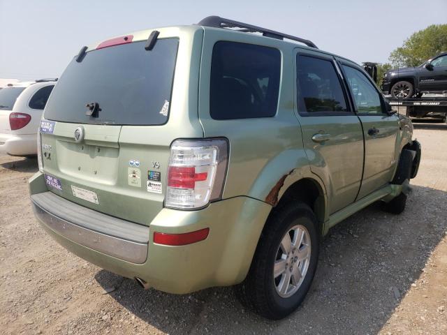 4M2CU81188KJ03443 - 2008 MERCURY MARINER GREEN photo 4