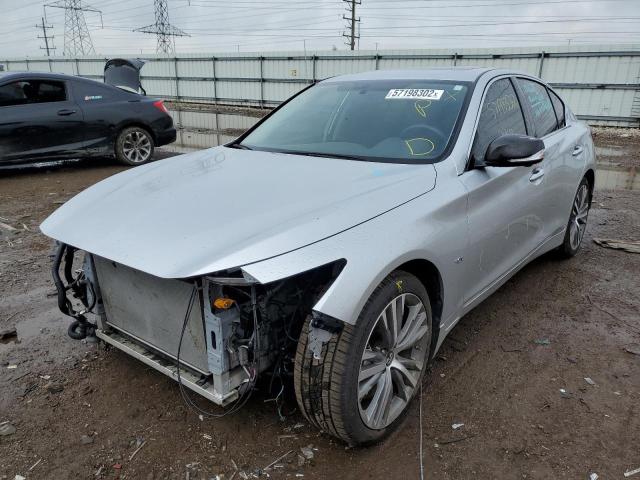 JN1EV7AR4KM554220 - 2019 INFINITI Q50 LUXE SILVER photo 2