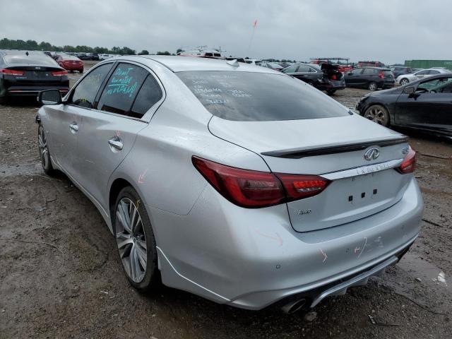 JN1EV7AR4KM554220 - 2019 INFINITI Q50 LUXE SILVER photo 3