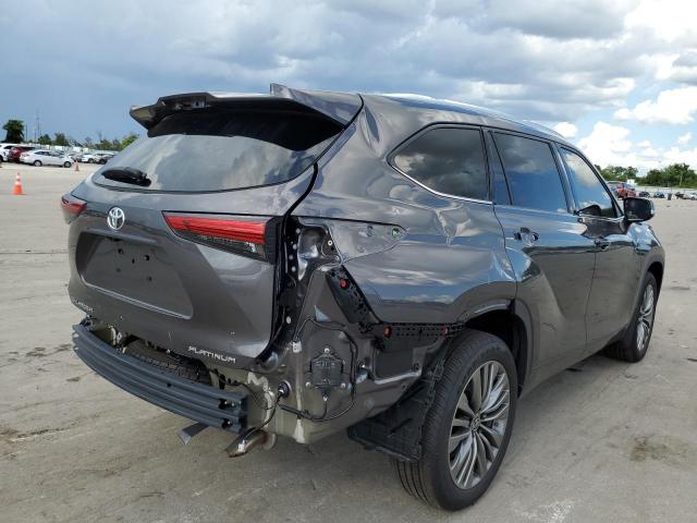 5TDFZRAH0MS056676 - 2021 TOYOTA HIGHLANDER GRAY photo 4