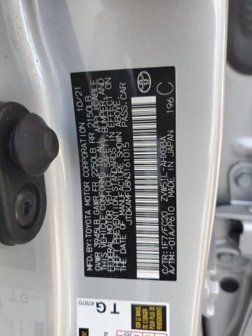 JTDKAMFU8N3161015 - 2022 TOYOTA PRIUS NIGH SILVER photo 10