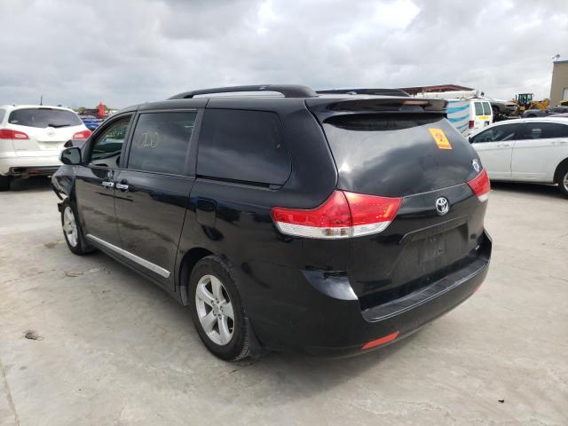 5TDKK3DCXES471909 - 2014 TOYOTA SIENNA LE BLACK photo 3