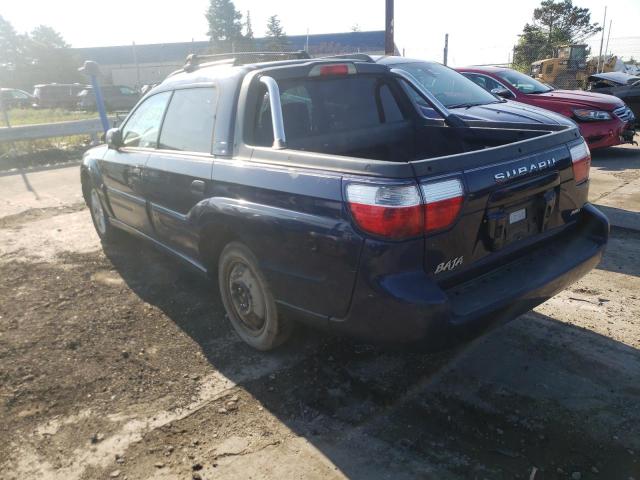 4S4BT62C656103210 - 2005 SUBARU BAJA SPORT BLUE photo 3