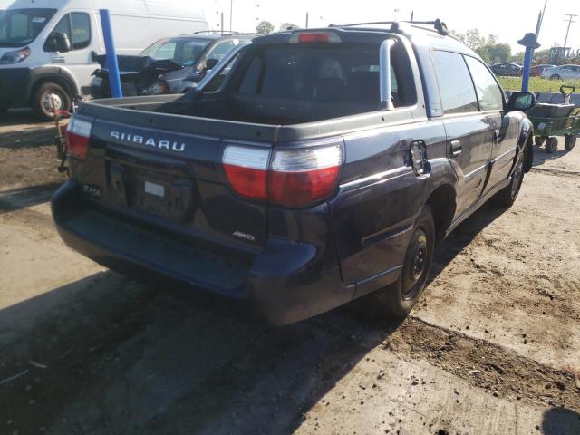 4S4BT62C656103210 - 2005 SUBARU BAJA SPORT BLUE photo 4