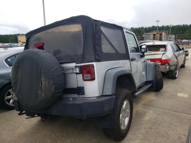 1J4AA2D18BL509975 - 2011 JEEP WRANGLER S SILVER photo 4