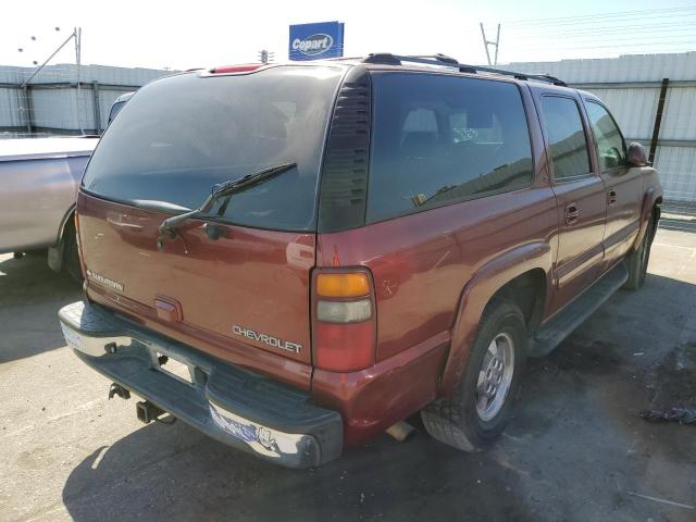 1GNEC16T02J334232 - 2002 CHEVROLET SUBURBAN C RED photo 4