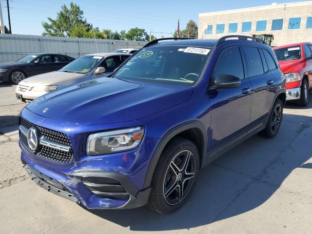 W1N4M4HB4LW016425 - 2020 MERCEDES-BENZ GLB 250 4M BLUE photo 2