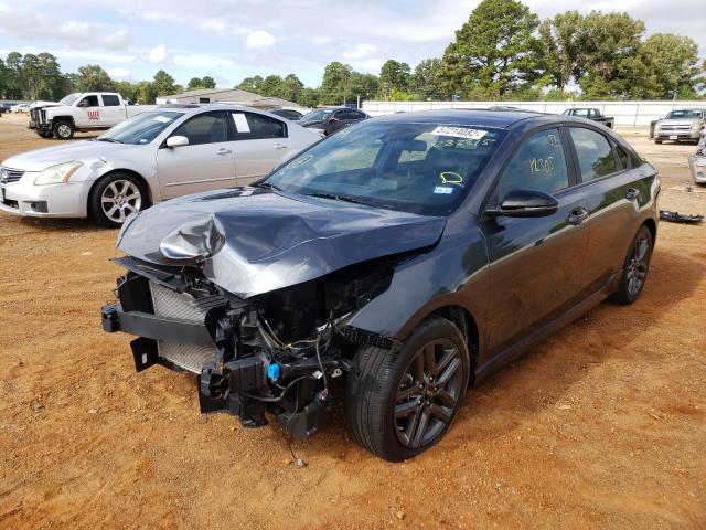 3KPF34AD6ME282815 - 2021 KIA FORTE GT L GRAY photo 2