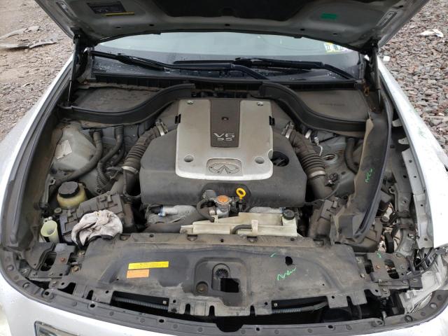 JNKBV61F28M256241 - 2008 INFINITI G35 SILVER photo 7