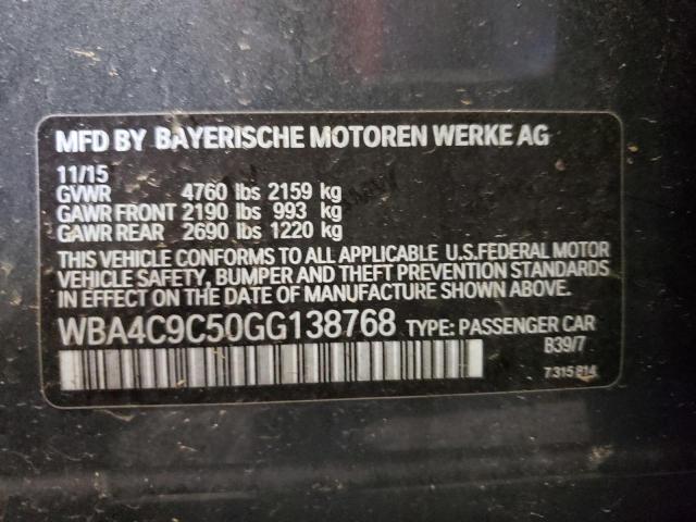 WBA4C9C50GG138768 - 2016 BMW 428 XI GRA GRAY photo 10