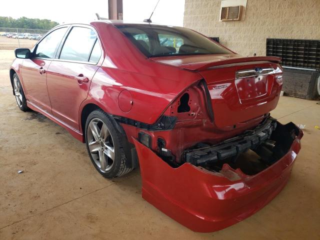 3FAHP0KC0AR322165 - 2010 FORD FUSION SPO RED photo 3