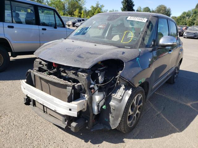 ZFBCFACH4EZ011740 - 2014 FIAT 500L LOUNG GRAY photo 2