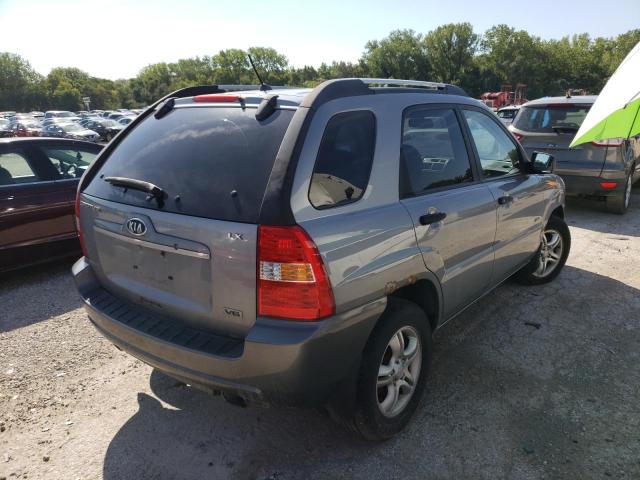 KNDJE723777325901 - 2007 KIA SPORTAGE E GRAY photo 4