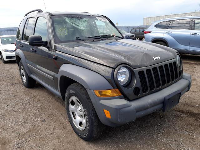 1J4GL48K16W139959 - 2006 JEEP LIBERTY SP GRAY photo 1