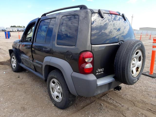 1J4GL48K16W139959 - 2006 JEEP LIBERTY SP GRAY photo 3