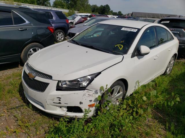 1G1P75SZ8E7301383 - 2014 CHEVROLET CRUZE WHITE photo 2