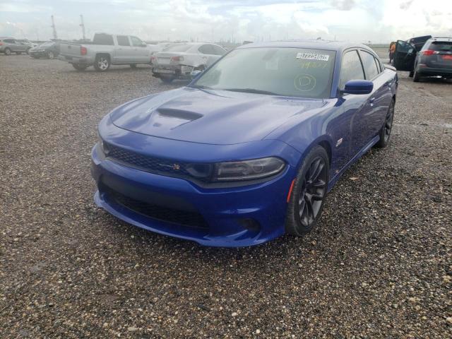 2C3CDXGJ2MH599207 - 2021 DODGE CHARGER SC BLUE photo 2