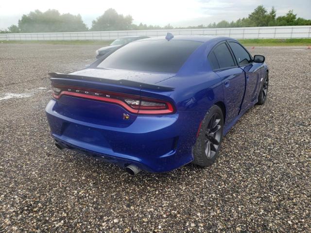 2C3CDXGJ2MH599207 - 2021 DODGE CHARGER SC BLUE photo 4