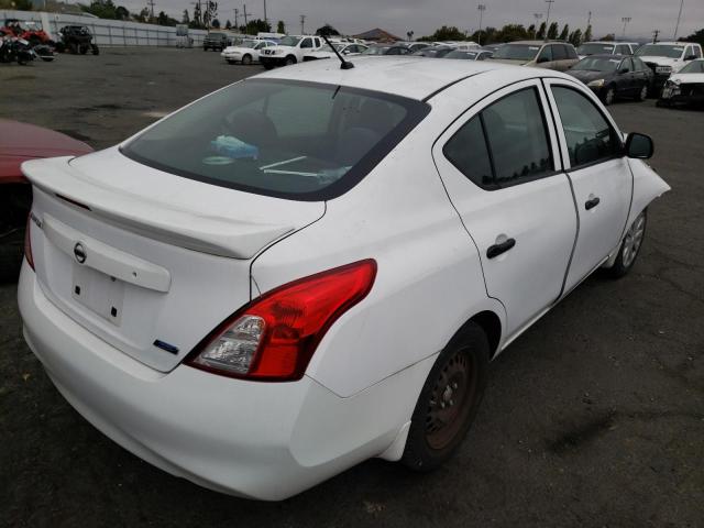 3N1CN7AP3EL824624 - 2014 NISSAN VERSA S WHITE photo 4