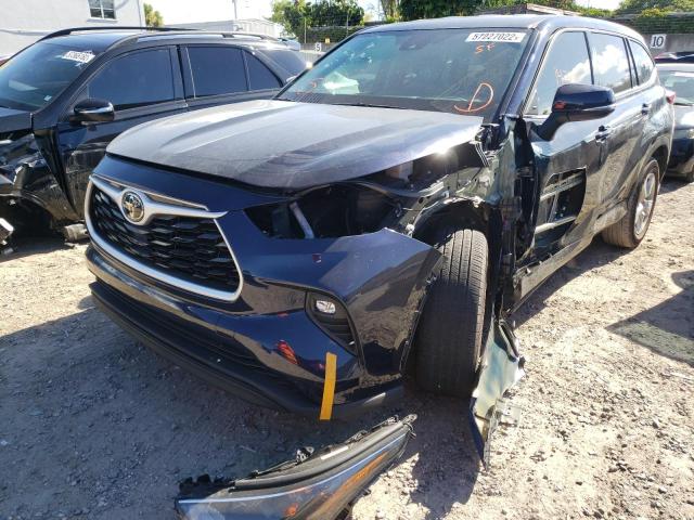 5TDZZRAH1MS521706 - 2021 TOYOTA HIGHLANDER BLACK photo 2