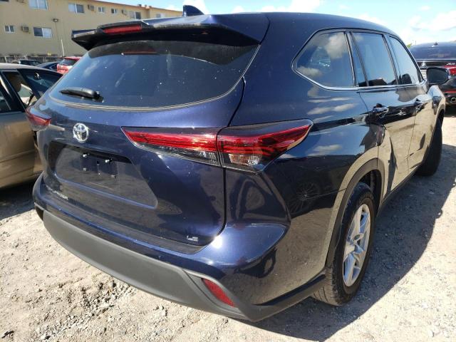 5TDZZRAH1MS521706 - 2021 TOYOTA HIGHLANDER BLACK photo 4