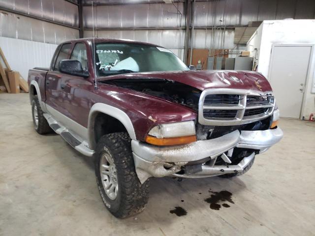 1D7HG48N33S311023 - 2003 DODGE DAKOTA QUA BURGUNDY photo 1