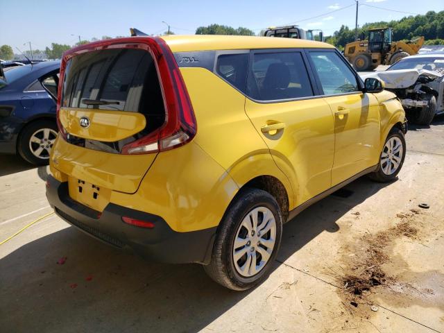 KNDJ23AU4L7097040 - 2020 KIA SOUL LX YELLOW photo 4