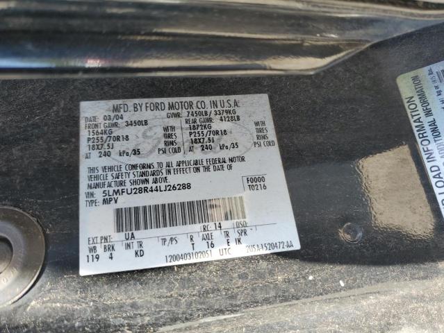 5LMFU28R44LJ26288 - 2004 LINCOLN NAVIGATOR 黑色 照片 10