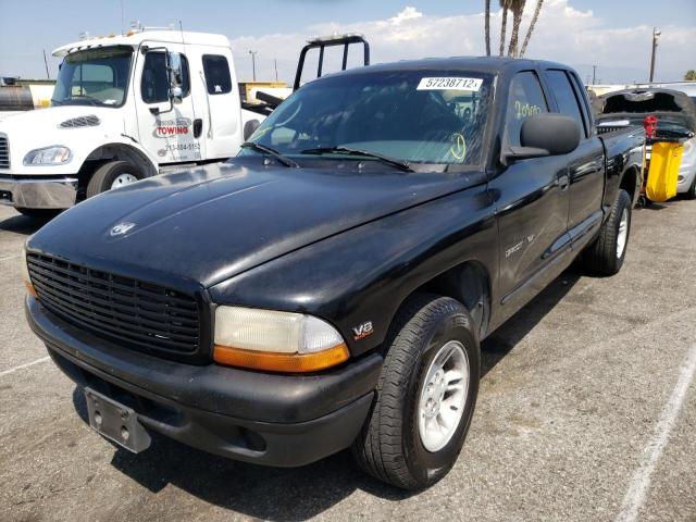 1B7GL2AN0YS734214 - 2000 DODGE DAKOTA QUA BLACK photo 2