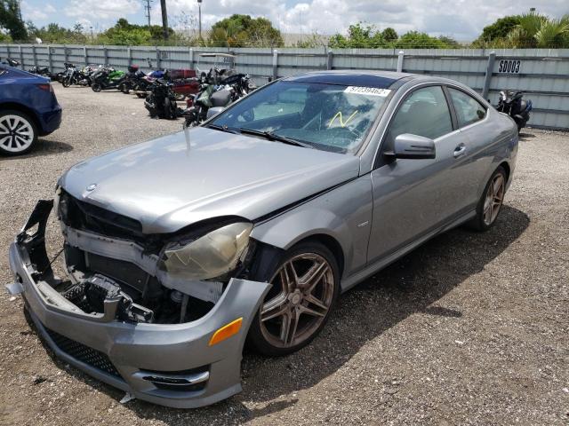 WDDGJ5HB8CF797300 - 2012 MERCEDES-BENZ C 350 GRAY photo 2