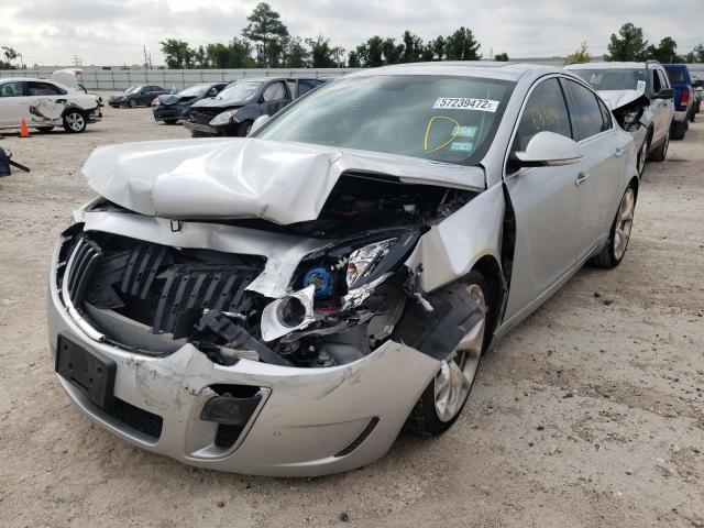 2G4GV5GV6C9215130 - 2012 BUICK REGAL GS SILVER photo 2