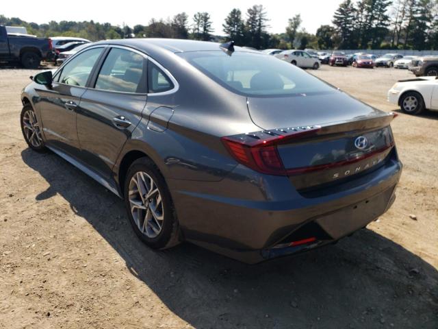 KMHL14JA3NA226586 - 2022 HYUNDAI SONATA SEL SILVER photo 3