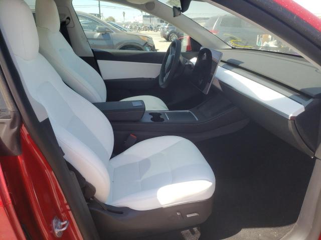 7SAYGDEF9NF413985 - 2022 TESLA MODEL Y أحمر صورة 5