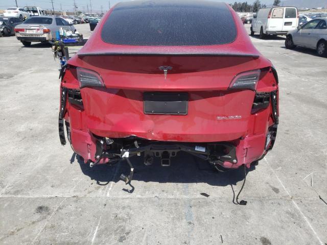 7SAYGDEF9NF413985 - 2022 TESLA MODEL Y أحمر صورة 9