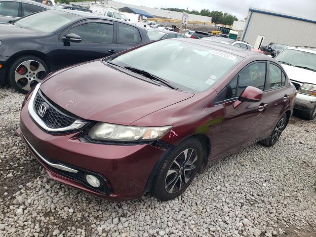 19XFB2F91DE047783 - 2013 HONDA CIVIC EXL Tünd qırmızı foto 2