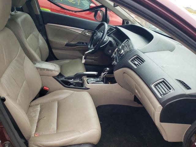 19XFB2F91DE047783 - 2013 HONDA CIVIC EXL Tünd qırmızı foto 5