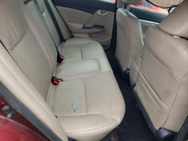 19XFB2F91DE047783 - 2013 HONDA CIVIC EXL Tünd qırmızı foto 6
