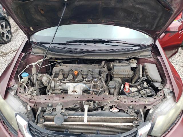 19XFB2F91DE047783 - 2013 HONDA CIVIC EXL Tünd qırmızı foto 7