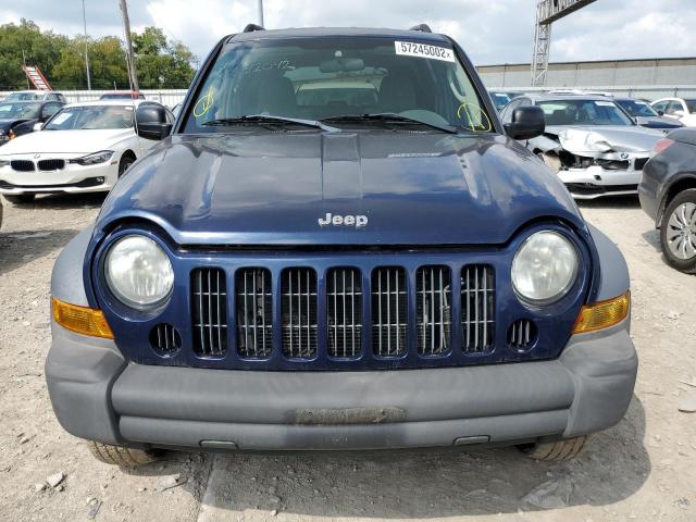 1J4GL48K47W561886 - 2007 JEEP LIBERTY BLUE photo 9