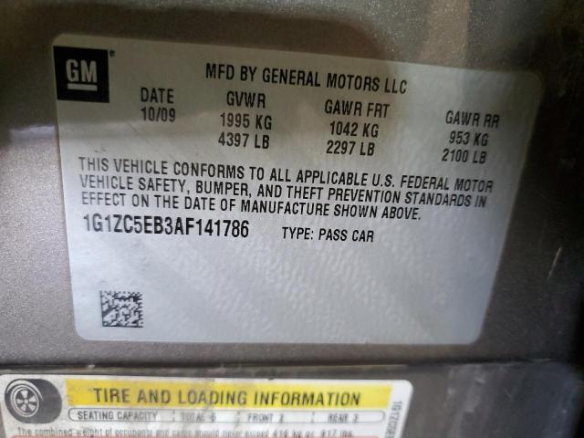 1G1ZC5EB3AF141786 - 2010 CHEVROLET MALIBU 1LT 棕色 照片 10