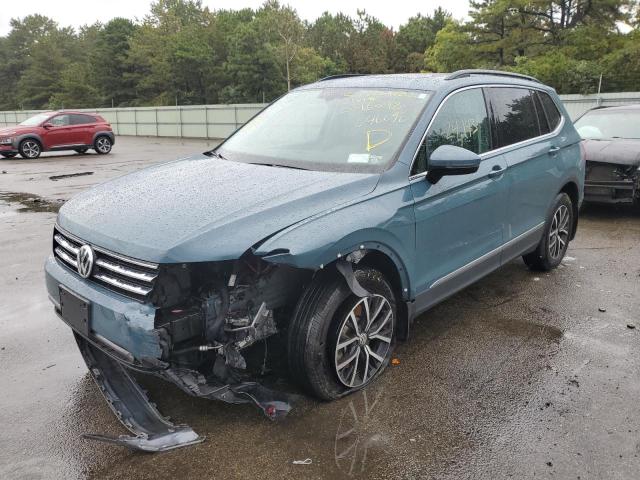 3VV2B7AX2MM046098 - 2021 VOLKSWAGEN TIGUAN SE BLUE photo 2